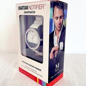 Martian Notifier Smartwatch with White Wristband